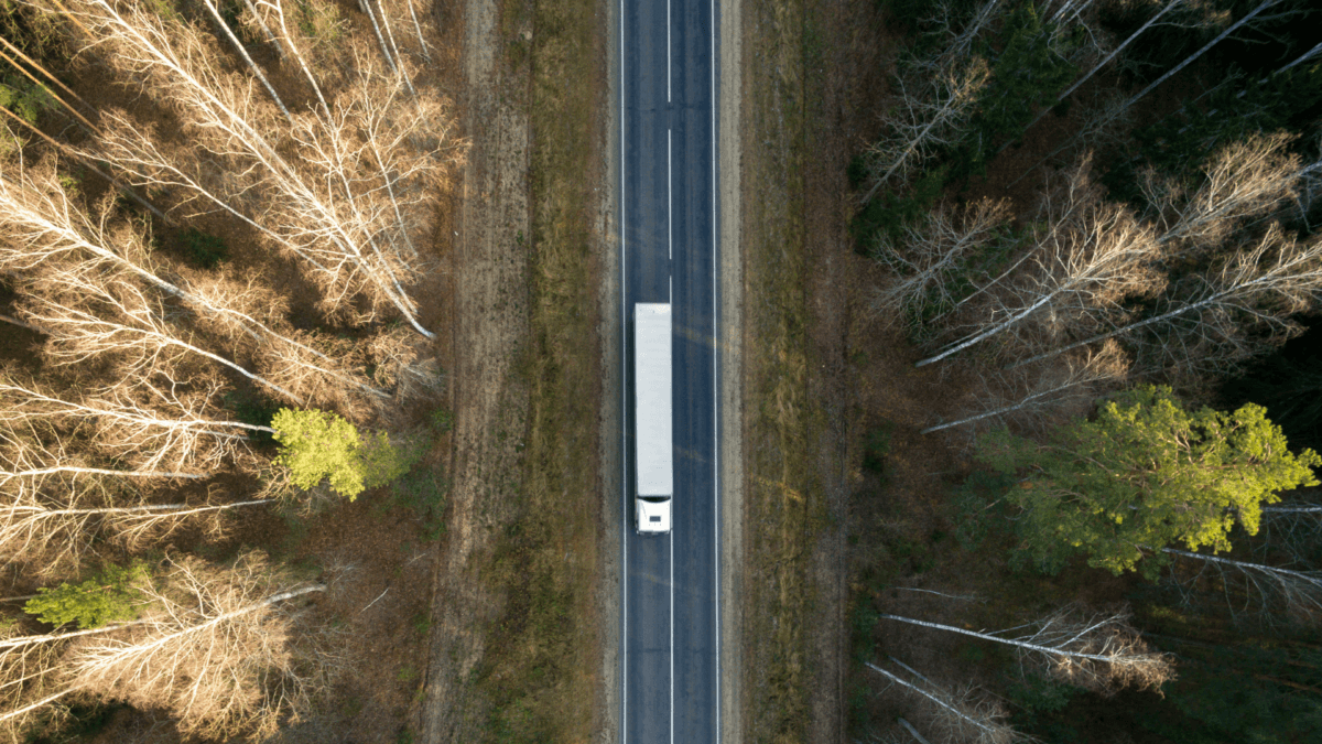 Logistics truck fleet ready for delivery operations